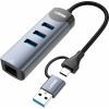 Концентратор LDNIO USB-A + USB-C 4-in-1 3xUSB 3.0 + 1xRJ45 (DS-144UC) изображение 5