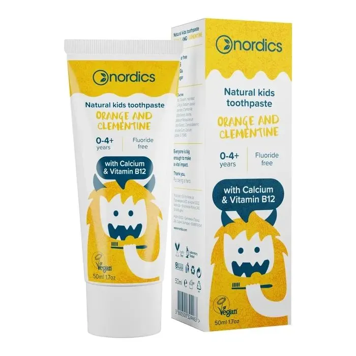 Детская зубная паста Nordics Kids Orange & Clementine без фтору (3800500324463)