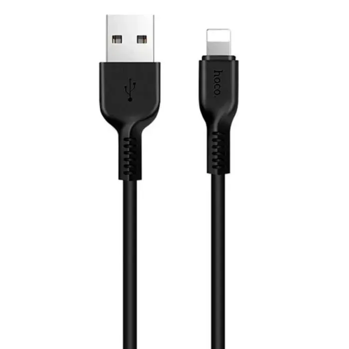Дата кабель USB 2.0 AM to Lightning 2.0m 2A X20 black HOCO (6957531068860) изображение 2