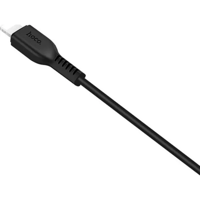 Дата кабель USB 2.0 AM to Lightning 2.0m 2A X20 black HOCO (6957531068860) изображение 3