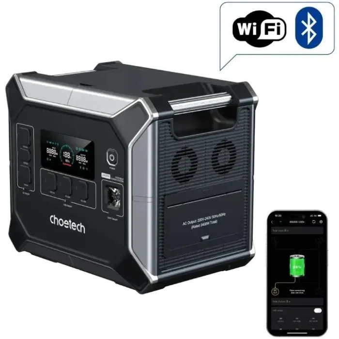 Зарядная станция Choetech 2400W 2048Wh (BS067-BQB) изображение 2