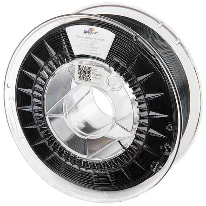 Пластик для 3D-принтера Spectrum PLA Premium 1.75mm 1kg Black, Deep (80002)