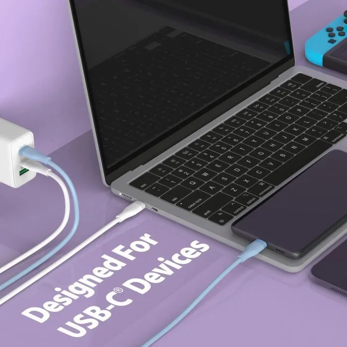 Дата кабель USB-C to USB-C 1.0m 60W (20V/3A) premium J5create (JUCX17W-N) изображение 4