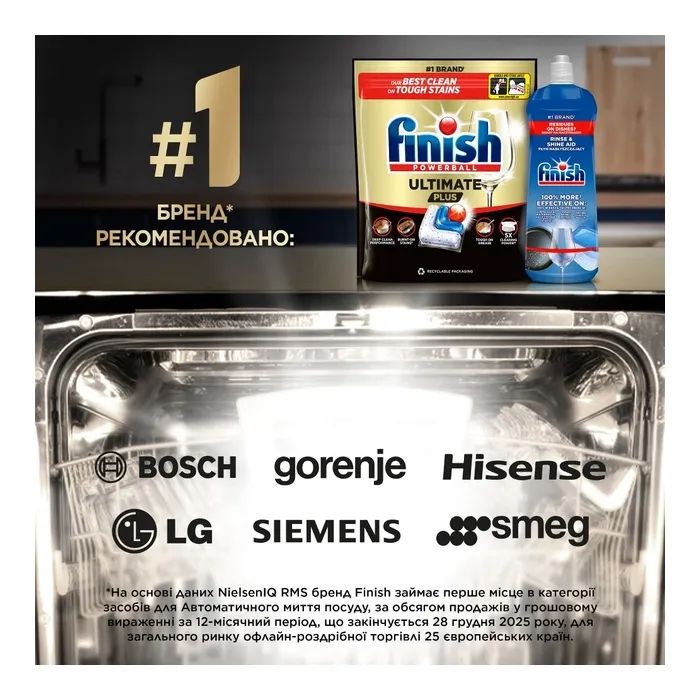 Таблетки для посудомоечных машин Finish Ultimate Plus All in 1 Fresh 90 шт. (5908252018444) изображение 9