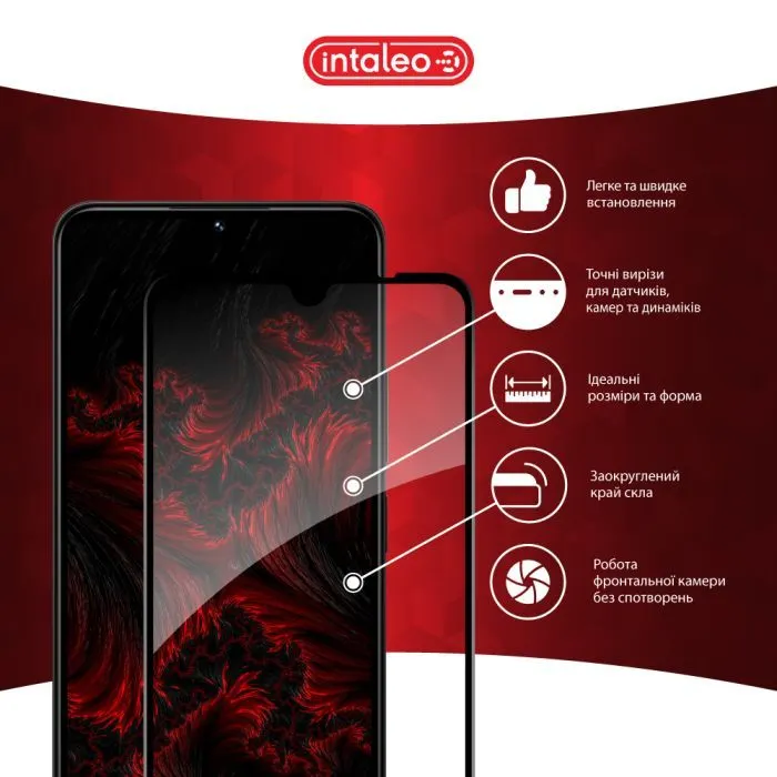 Скло захисне Intaleo Full Glue ESD Xiaomi Redmi 17C / Redmi 14C Black (1283126641060) зображення 3
