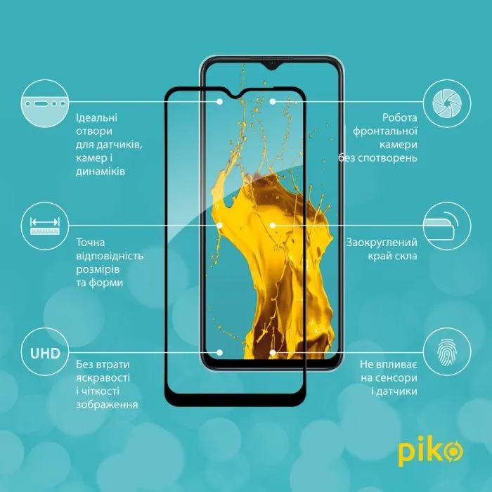 Скло захисне Piko Full Glue Oppo A17k Black (1283126593666) зображення 3