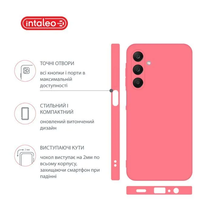 Чохол до мобільного телефона Intaleo Silicone Samsung Galaxy A25 Pink (1283126600128) зображення 4