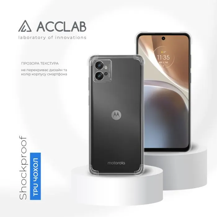 Чохол до мобільного телефона ACCLAB ShockProof Motorola Moto G32 Transparent (1283126587962) зображення 4